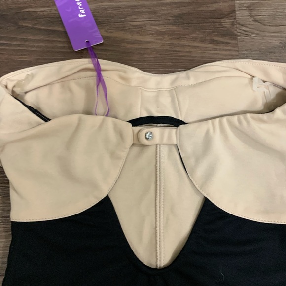 Paradis Miss Black And Beige Color Block Tube Top Size Large - Picture 5 of 8
